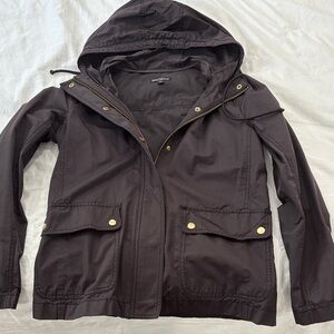 J. Crew Factory Faded Black Utility Jacket with Gold Accents